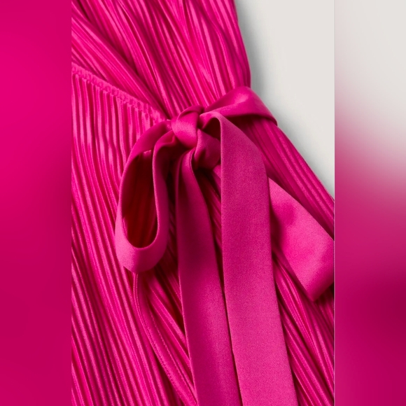 Mango Vibrant Pink Long Sleeve Dress - Picture 4 of 9